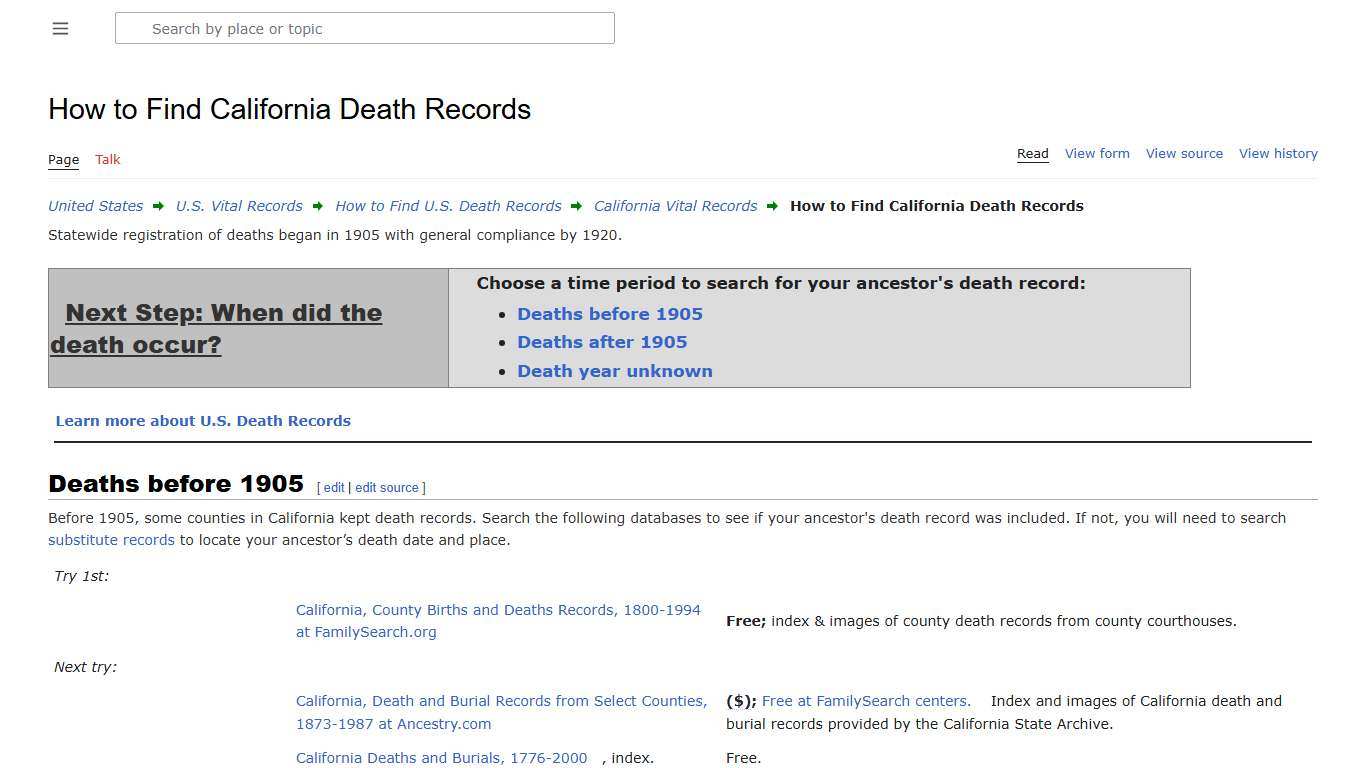 How to Find California Death Records • FamilySearch